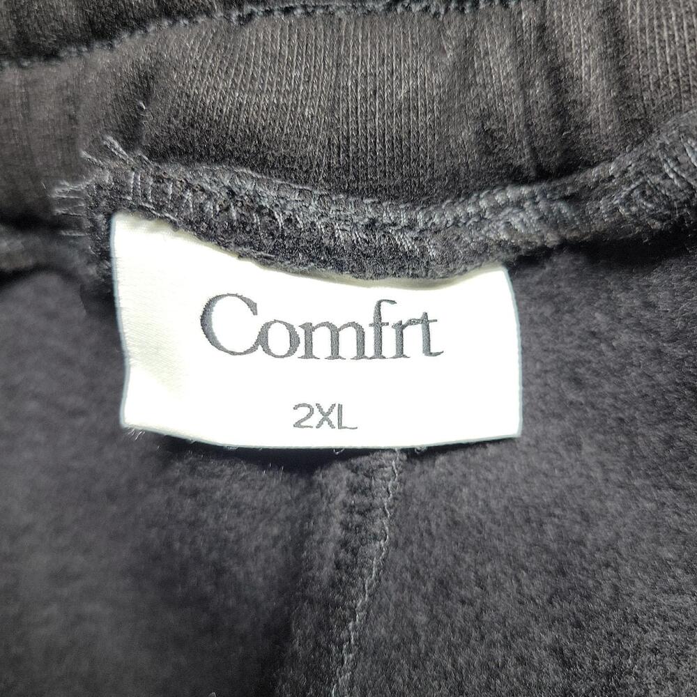Comfrt Sweatpants 2XL Black Pull On Elastic Waist Pockets Cotton Blend - Picture 4 of 5